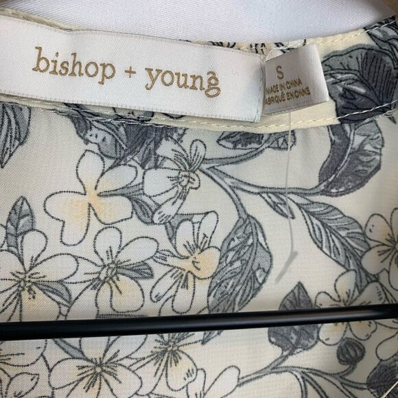 Bishop & Young Sheer Floral Blouse Size Small - Picture 4 of 5